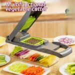16 IN1 Mandoline Slicer Veggie Food Chopper Vegetable Cutter Tomato Carrot Grater Cheese French Onion Shredders Kitchen Tool - Image 3