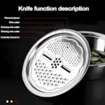 3 in1 Stainless Steel Vegetable Slicer Cutter Bowl - Image 4