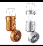 6in1 portable outdoor LED camping lantern with fan solar charge rechargeable light energy saving tent lamp flashlight - Image 6