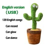 Dancing Cactus Toy Repeat Talking USB Charging Can Sing Record Cactus Bailarín Dansant Kids Education Toys Birthday Present - Image 6