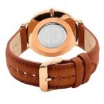 DW Leather Strap Men Wrist Watch Analog Brown Leather Luxury Wrist Watch Stainless steel Smart Watch Leather Straps - Image 2