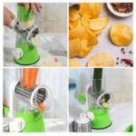 Table Top Drum Multifunctional Roller Vegetable Cutter Hand Crank Home Kitchen Shredder Potato Grater - Image 3