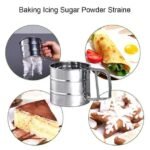 Stainless Steel Mesh Net Flour Sifting Powder Sifter Sieve Strainer Cake Baking Decorator Kitchen