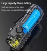 Three Eye Mini Flashlight Portable Outdoor LED Flashlights High Lumens Three Eyed Rechargeable Long Range For Outdoor - Image 2