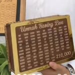 Umrah Savings Box 280 Days Wooden Money Saving Jar for Hajj Umrah Islamic Halal Savings Plan Daily Pilgrimage Tracker Gift for Muslims Eid Ramadan Savings Box