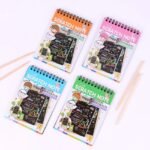 Scratch Note Black Cardboard Creative DIY Draw Sketch Notes for Toy Notebook School Supplies - Image 2