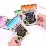 Scratch Note Black Cardboard Creative DIY Draw Sketch Notes for Toy Notebook School Supplies - Image 5