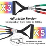 11(PCS) Power Exercise Resistance Band Set 5 in 1 Fitness Band Equipment for Men and Women - Image 4