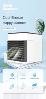 New mini refrigeration air conditioning fan household desktop small spray air cooler USB portable mobile cooling fan - Image 7