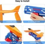 Airplane Launcher Toy Foam Throwing Glider Plane with Catapult Gun Indoor Outdoor Shooting Game for Kids - Image 5