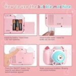 Bubble Camera with Bubble Solution Cartoon Camera Automatic Bubble Blowing Machine Toy With Light Sound for Kids - Image 3