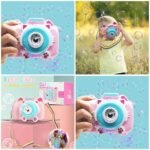 Bubble Camera with Bubble Solution Cartoon Camera Automatic Bubble Blowing Machine Toy With Light Sound for Kids - Image 2