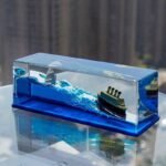 Cruise Ship Fluid Drift Bottle Hourglass Living Room Decoration Creative Sea Boat Ornaments Home Decor Toys Birthday Gift