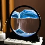 Sandscape Painting Sand Clock Moving Sand Art Hourglass Sand Timer 3D Moving Sand Mountain Lamp with Metal Stand Showpiece Home Decoration - Image 2