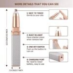 Rechargeable 2 in 1 Hair Remover Trimmer For Women, Electric Flawless Facial Machine Razor, Painless - Image 3