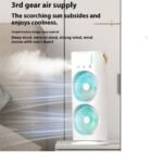 Rechargeable Automatic Rotating Dual Double Spray Mist Fan with Lightening Effects (with Box Packing) - Image 3